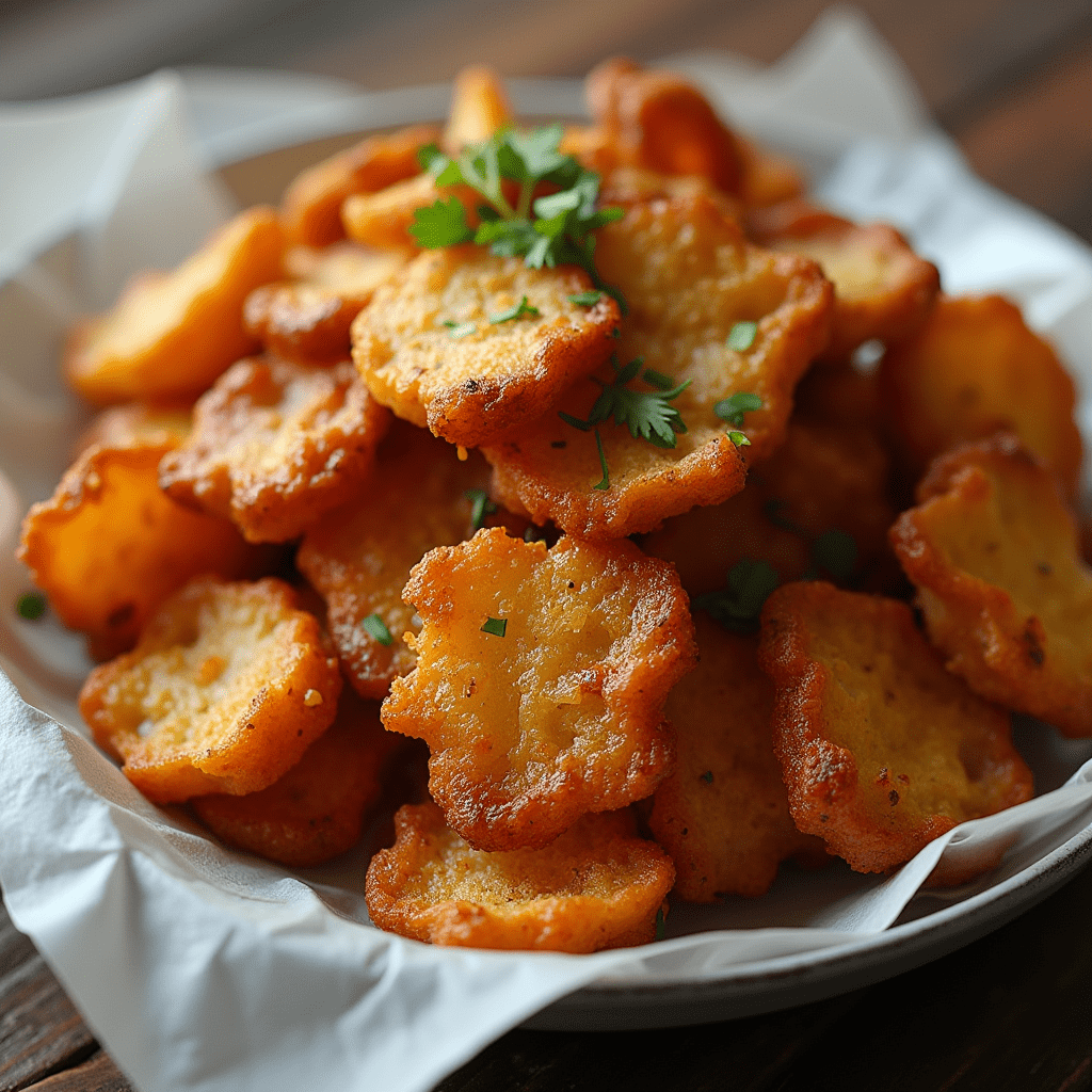 Beef chips in a bowl, showcasing a healthy snack option high in protein and low in carbs