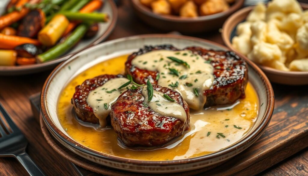 Garlic Butter Steak Bites with Creamy Parmesan Sauce