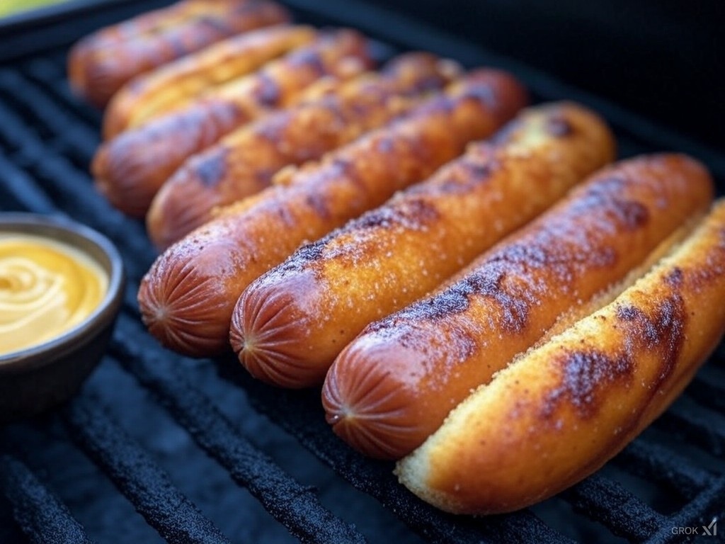 Golden-brown burnt hotdogs pieces smothered in tangy barbecue sauce, served on mini slider buns with melted cheese and fresh cilantro